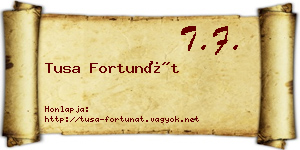 Tusa Fortunát névjegykártya